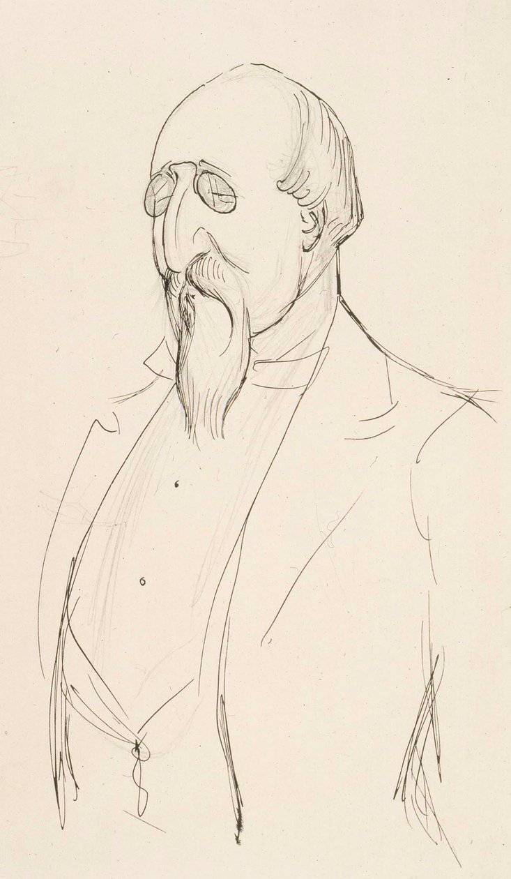 Karikatyr av Leo Mechelin av Albert Edelfelt