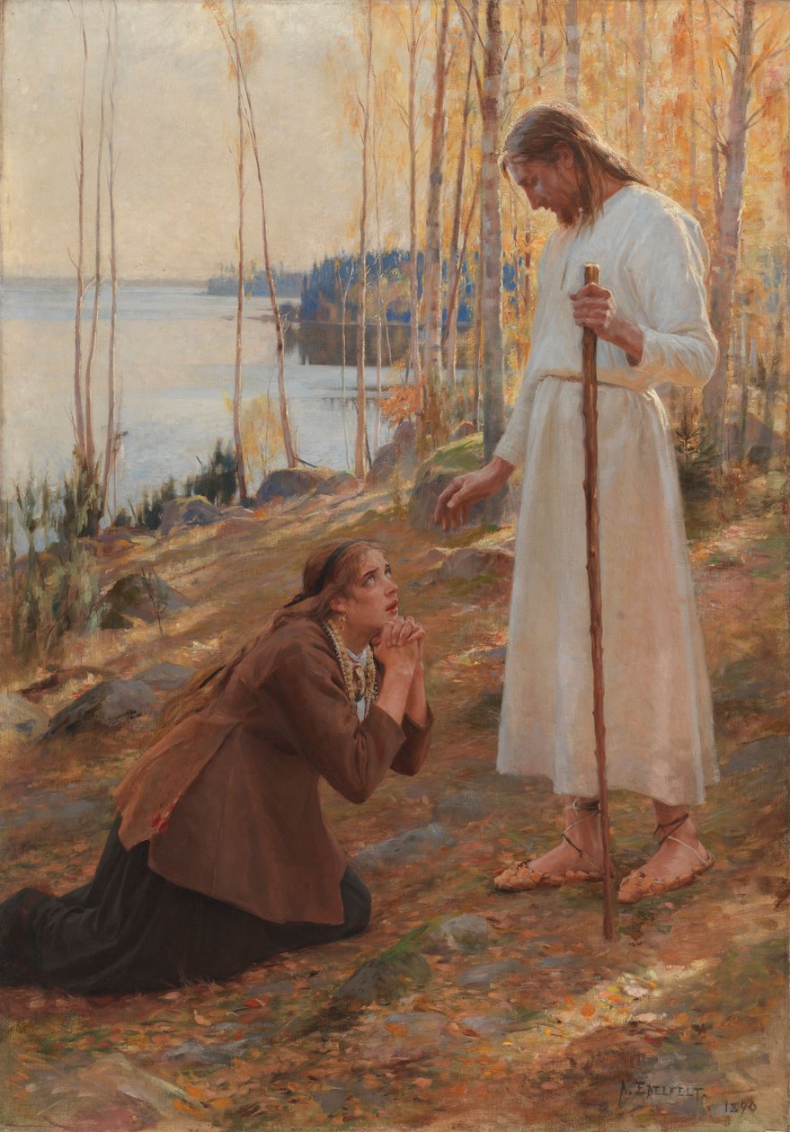 Kristus och Maria Magdalena – en finsk legend av Albert Edelfelt