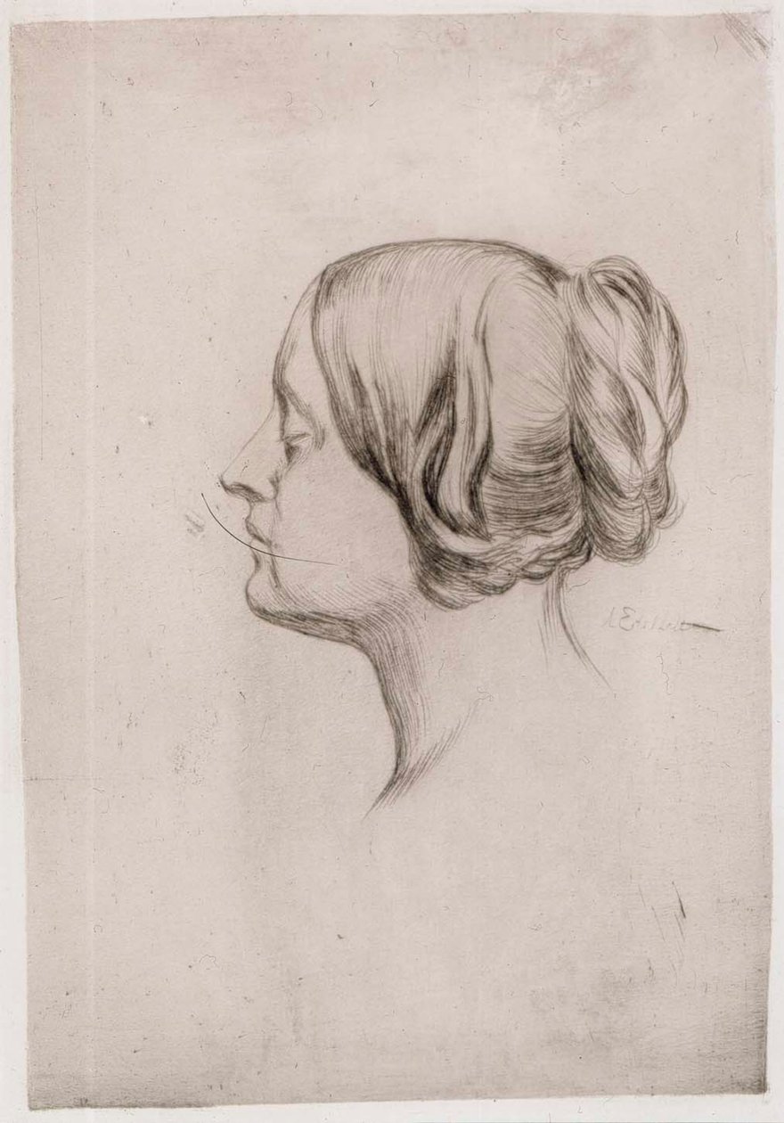 En kvinnas huvud av Albert Edelfelt