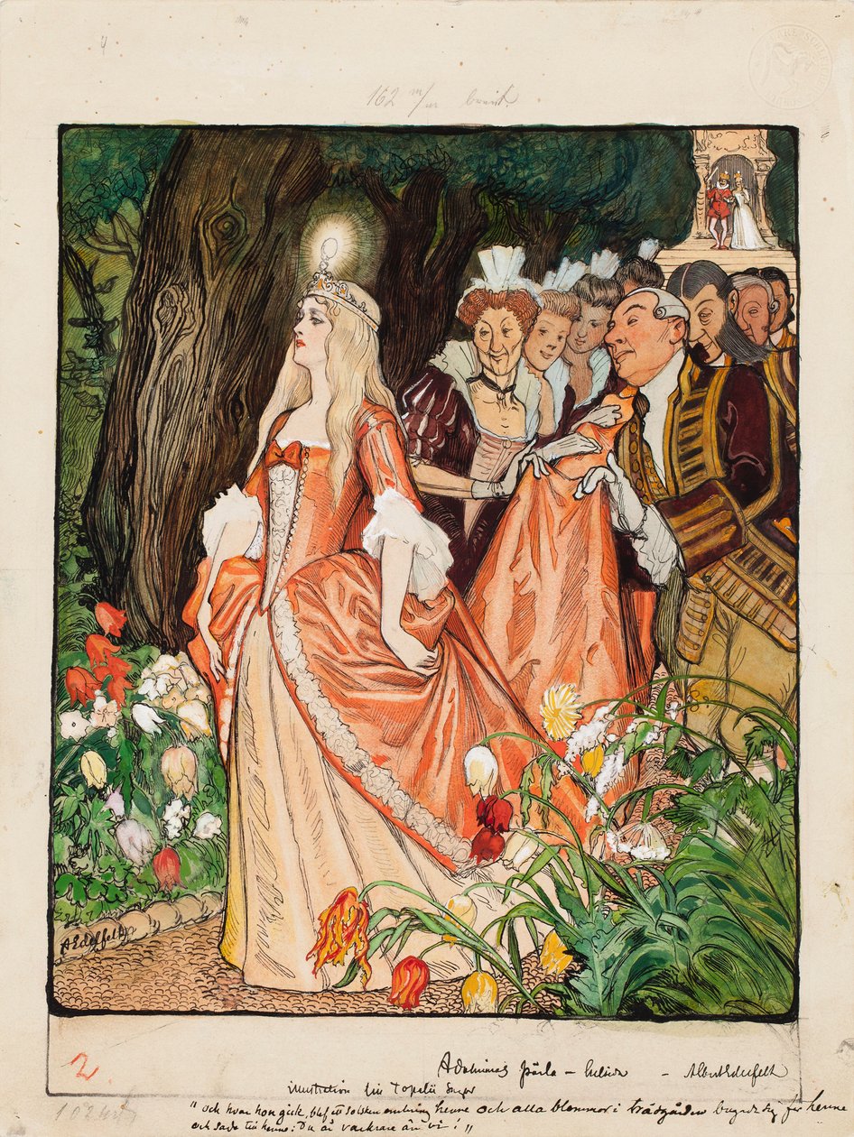 Illustration av Adalminas pärla av Albert Edelfelt