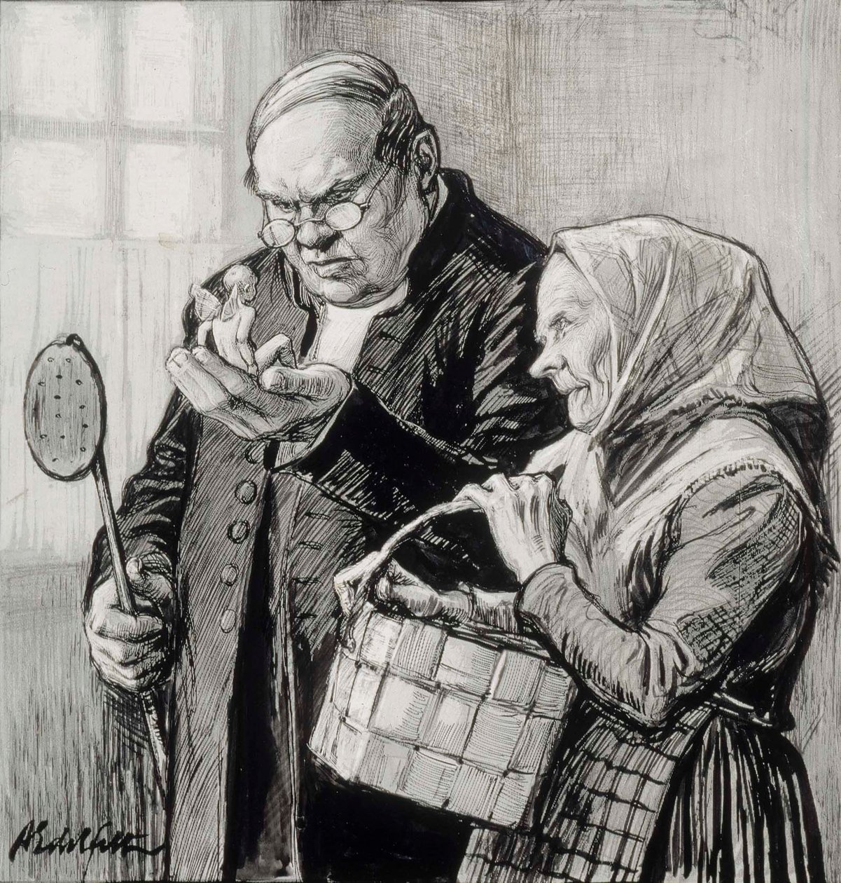 Illustration av det lilla geniet av Albert Edelfelt