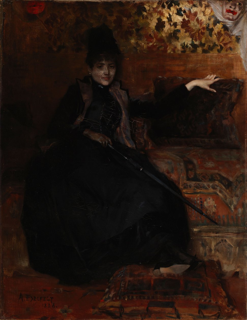Lady in Black, Den svarta Thérèse av Albert Edelfelt