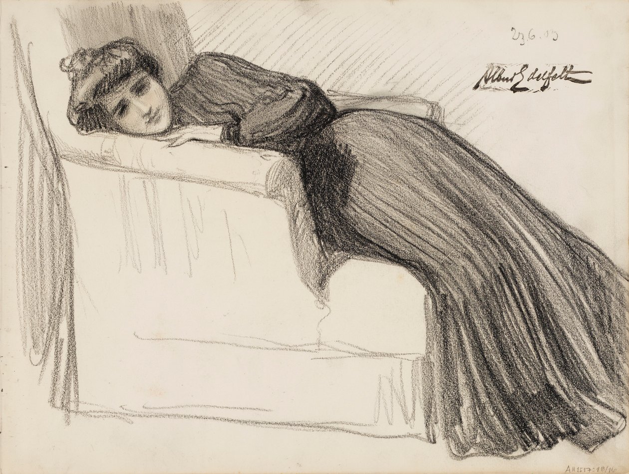Vilande kvinna av Albert Edelfelt