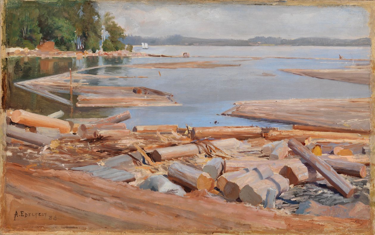 Timmerflotte av Albert Edelfelt
