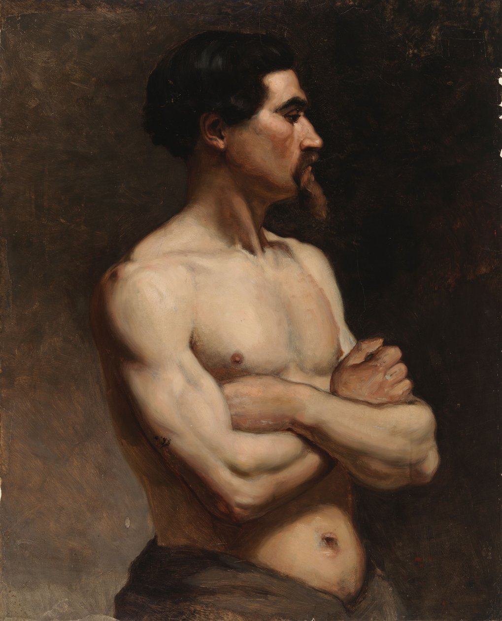 Manlig modell, akademistudie av Albert Edelfelt