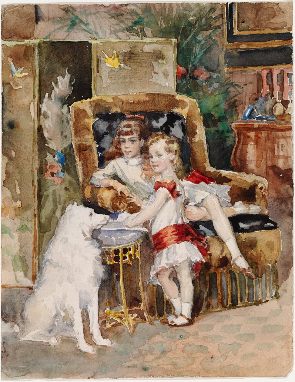 Michael och Xenia, barn till tsar Alexander III av Albert Edelfelt