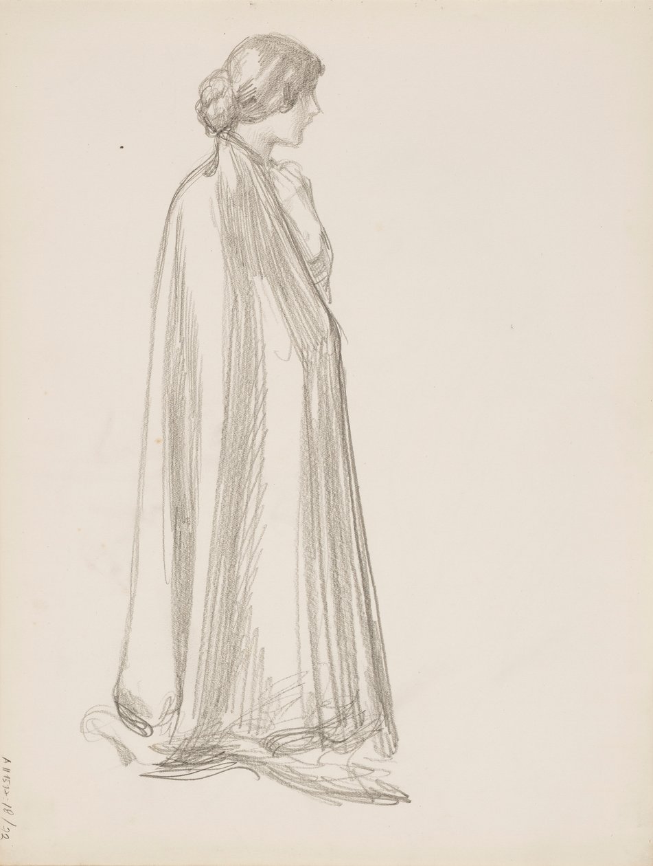 Kvinna i slängkappa av Albert Edelfelt