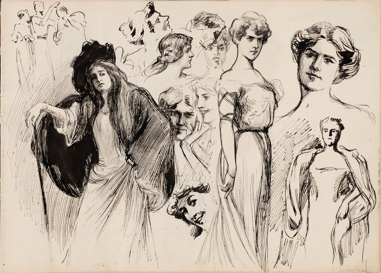 Kvinnliga figurer av Albert Edelfelt