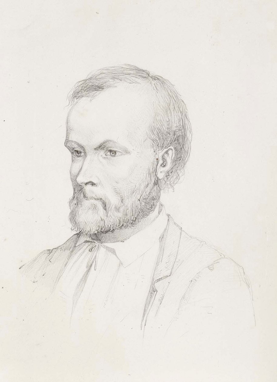 Porträtt av Aleksis Kivi av Albert Edelfelt