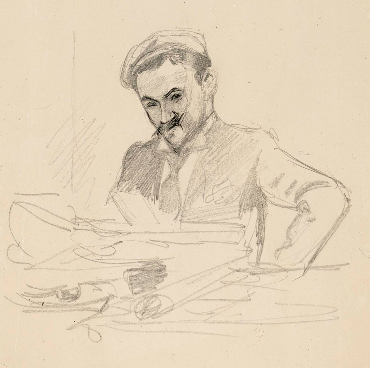 Porträtt av konstnären, greve Louis Sparre av Albert Edelfelt