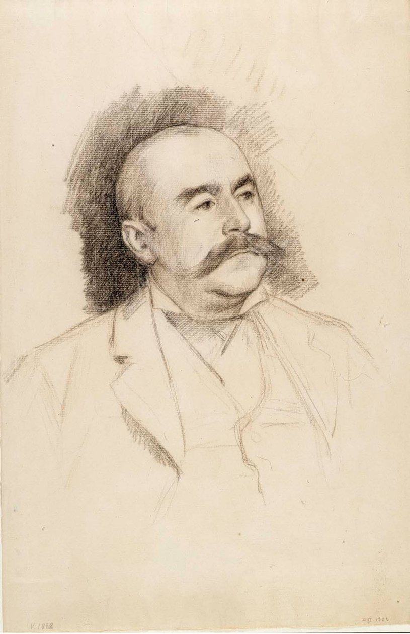 Porträtt av baron A. Portalis, skiss av Albert Edelfelt