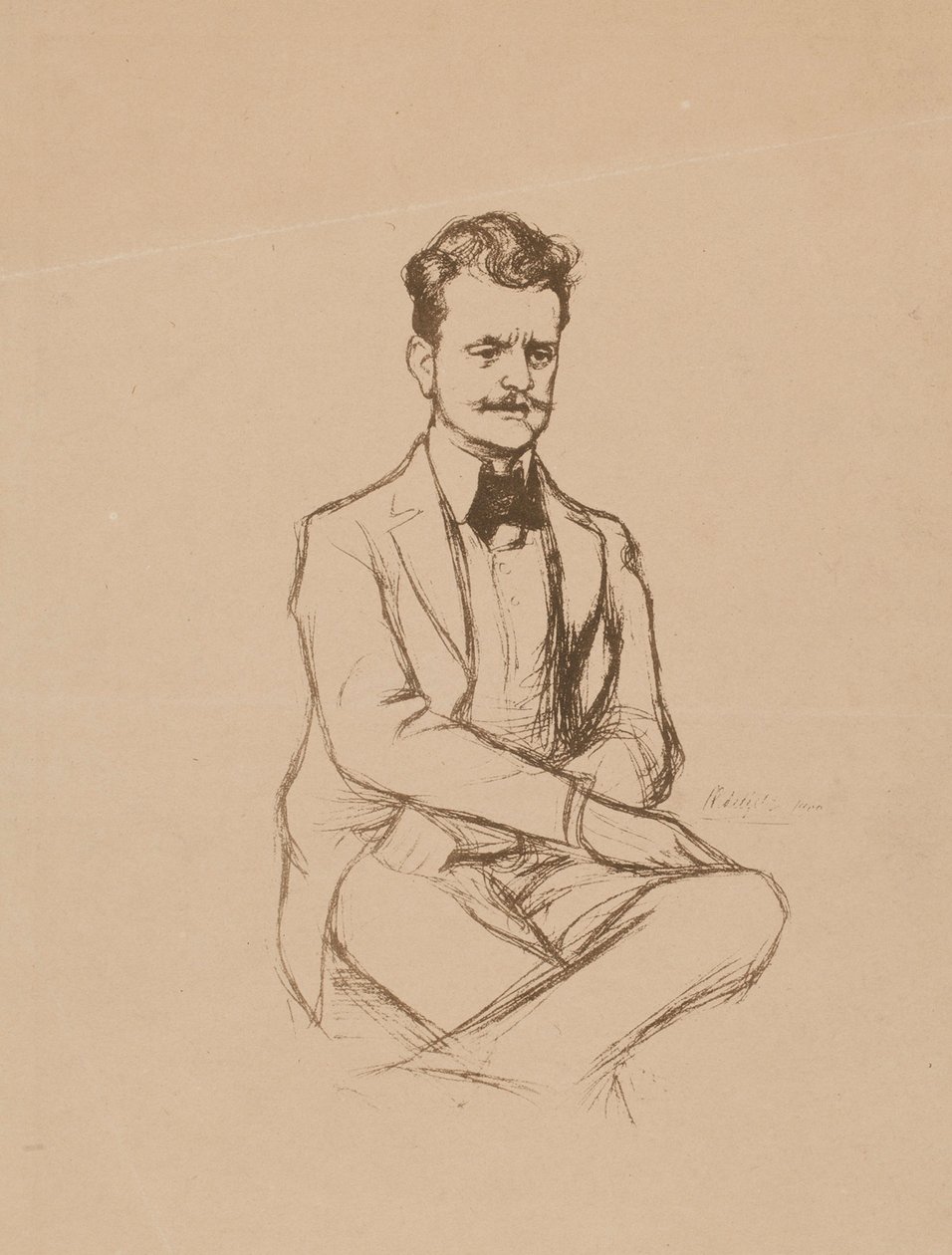 Porträtt av Jean Sibelius av Albert Edelfelt