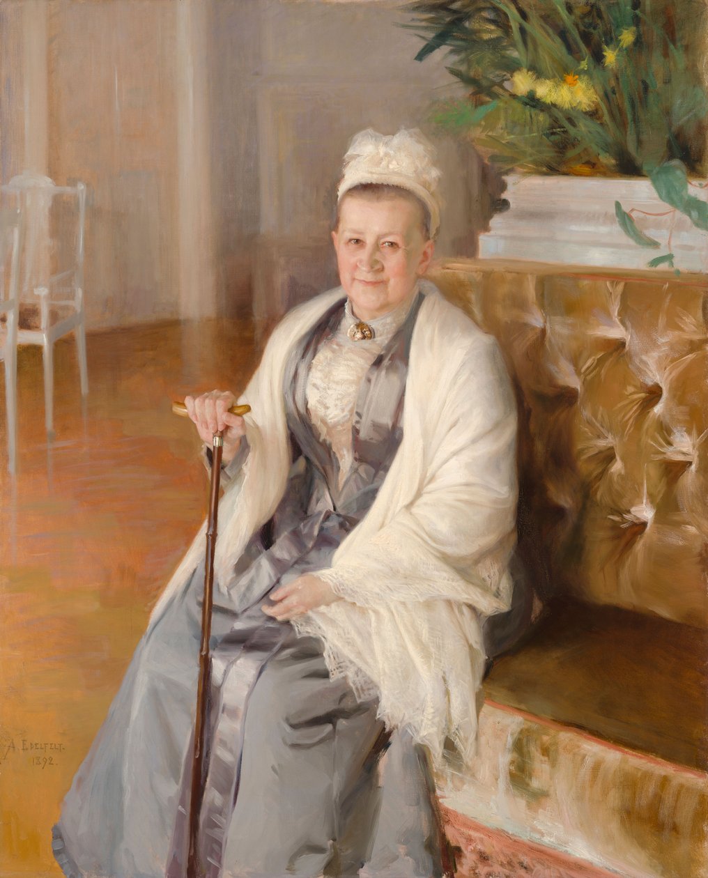 Porträtt av fru Anna Sinebrychoff av Albert Edelfelt