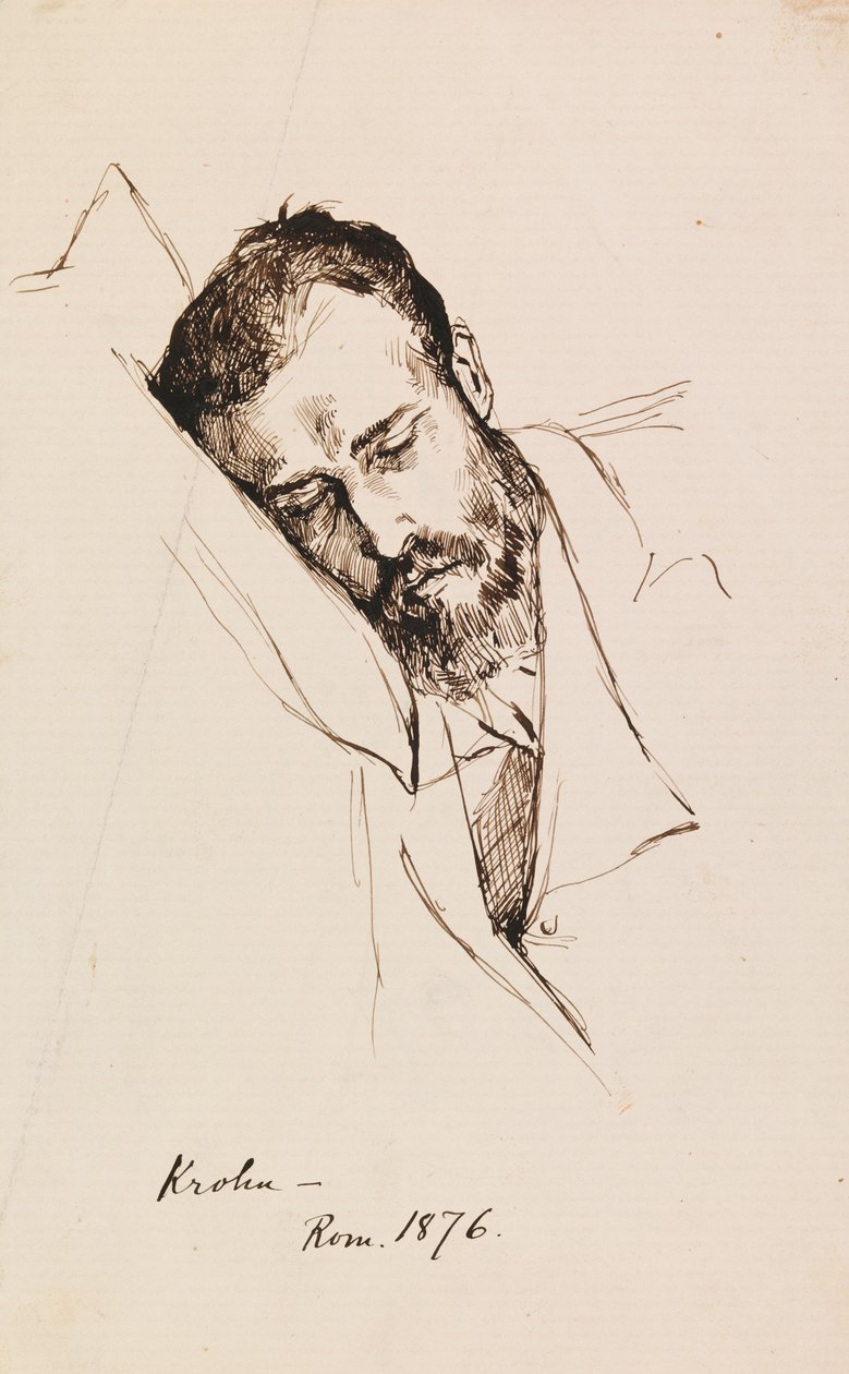 Porträtt av Pietro Krohn av Albert Edelfelt