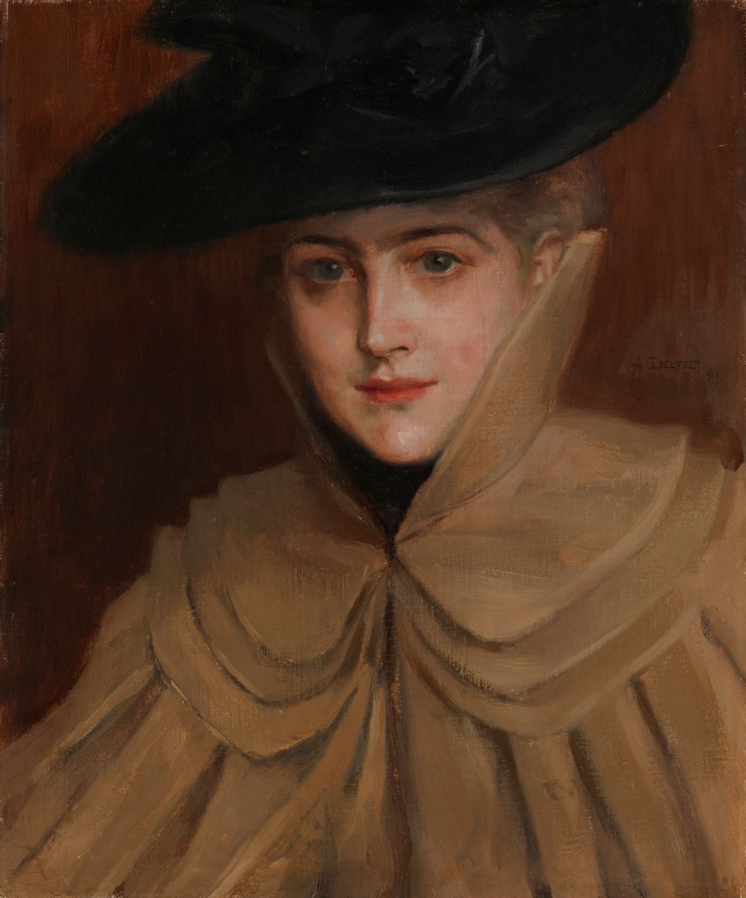 Porträtt av en ung kvinna av Albert Edelfelt