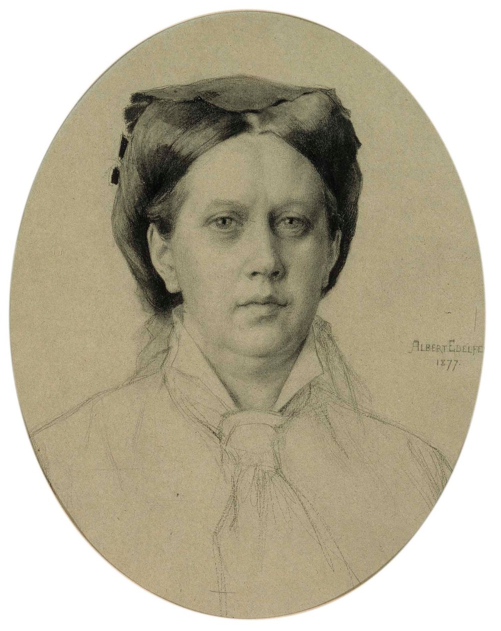 Porträtt av konstnärens mor av Albert Edelfelt
