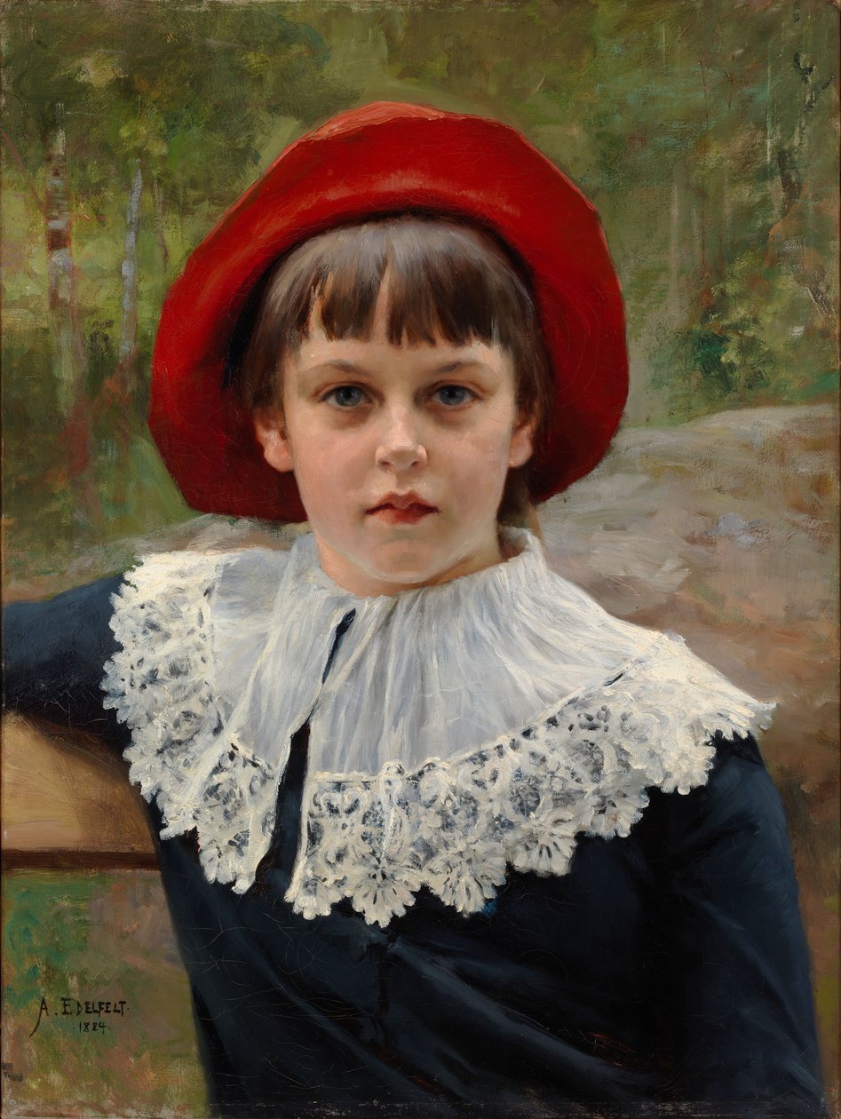 Porträtt av konstnärens syster Berta Edelfelt av Albert Edelfelt