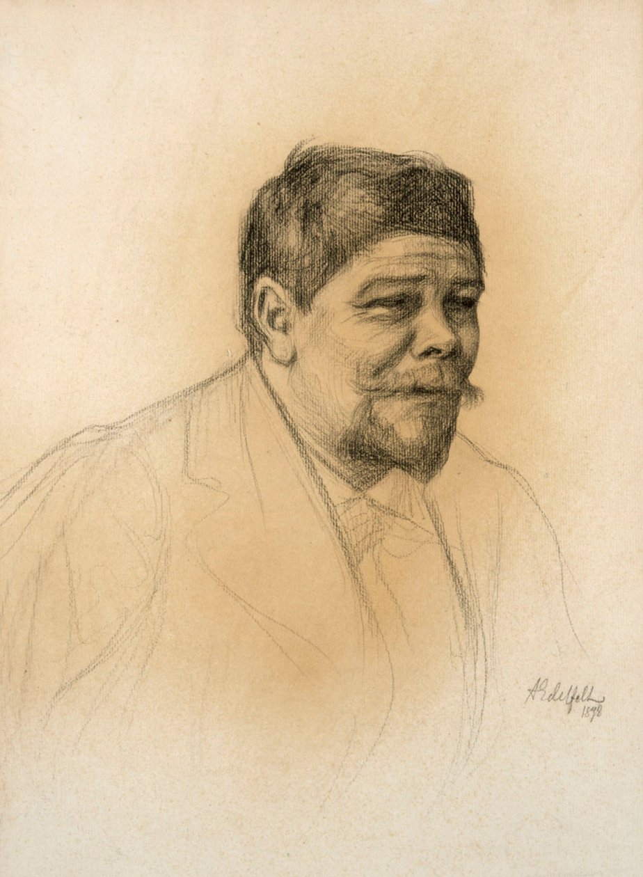 Porträtt av skulptören Robert Stigell av Albert Edelfelt