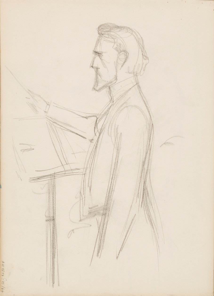 Robert Kajanus, skiss till porträtt av Albert Edelfelt