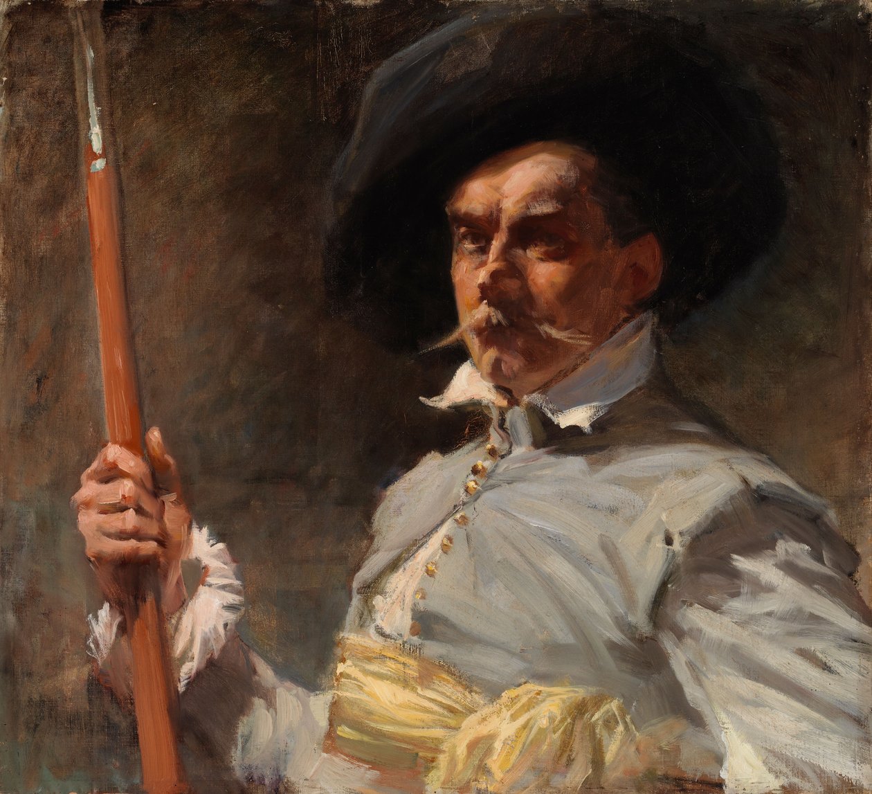 Självporträtt i 1600-talsdräkt av Albert Edelfelt