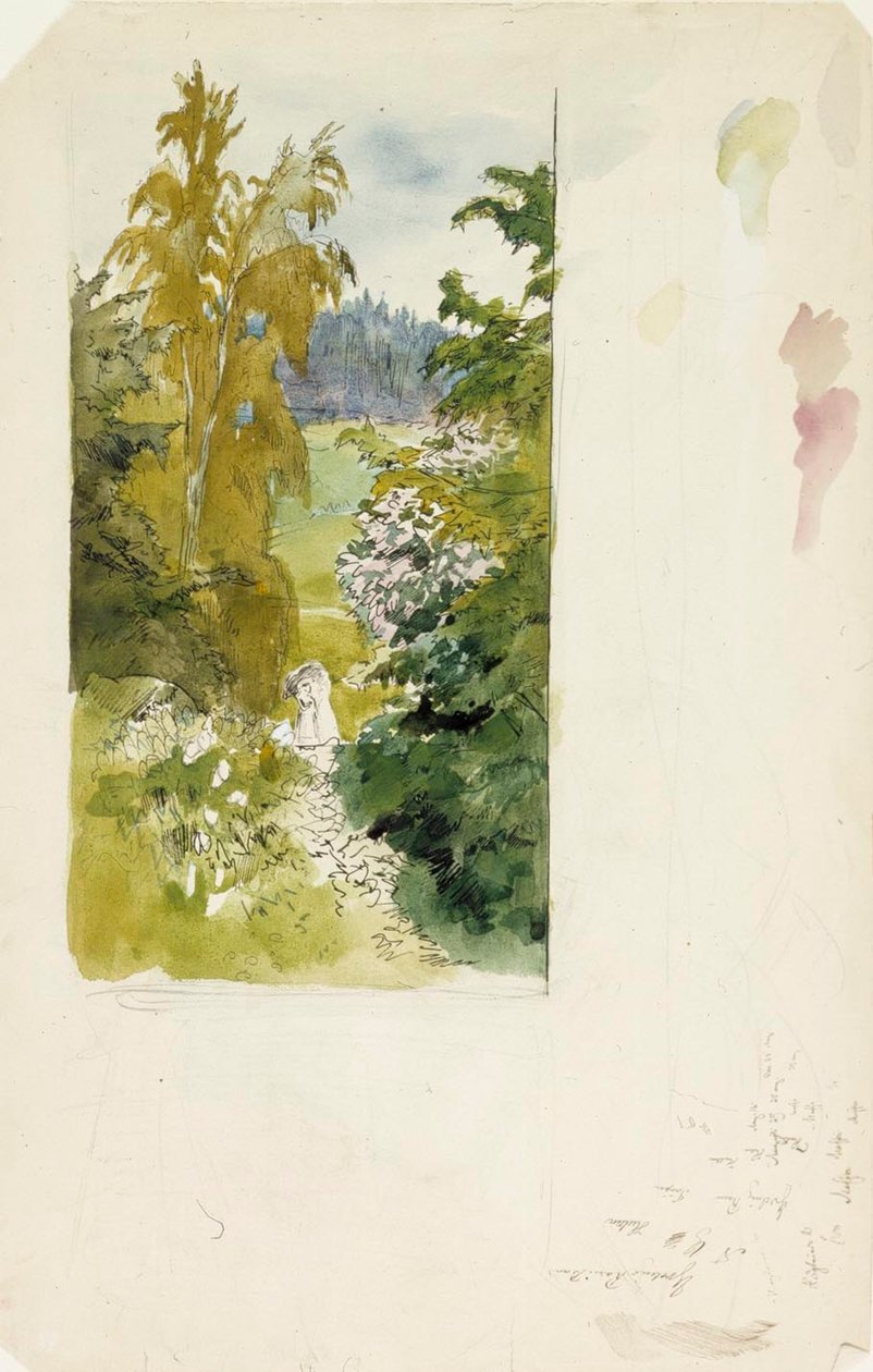 Sommerlandschaft, Hohe Birken av Albert Edelfelt