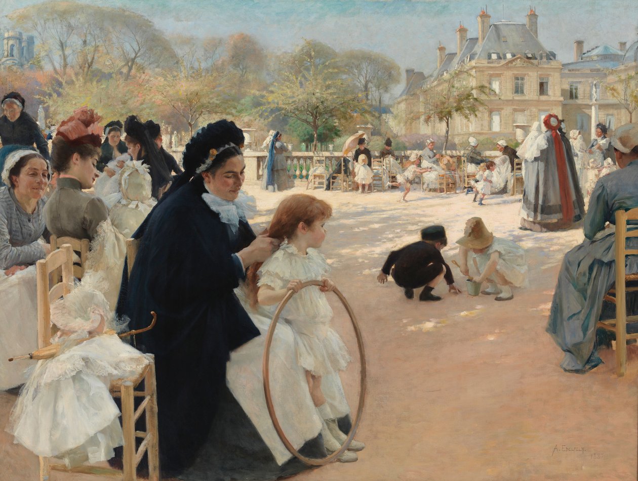 Luxembourgträdgården, Paris av Albert Edelfelt