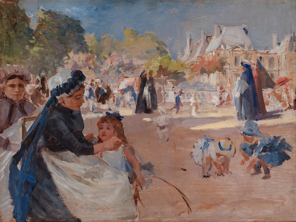 Luxembourgträdgården, Paris, slutlig studie av Albert Edelfelt