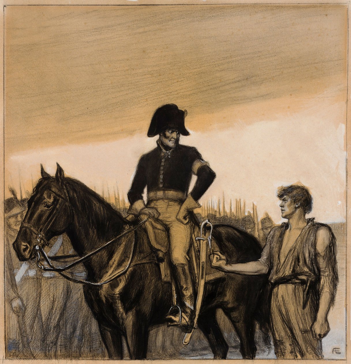 Den här knytnäven är mitt skydd (originalillustration till ”Tales of Ensign Stål”) av Albert Edelfelt