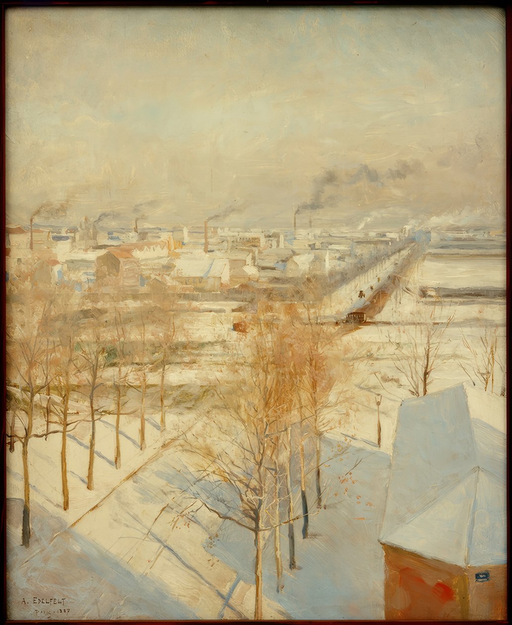 Snöiga Paris av Albert Gustaf Aristides Edelfelt