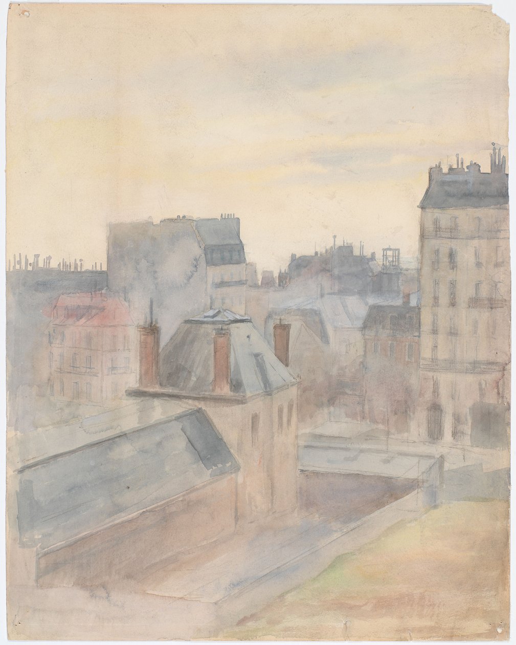 Utsikt från konstnärens hem i Paris av Albert Edelfelt