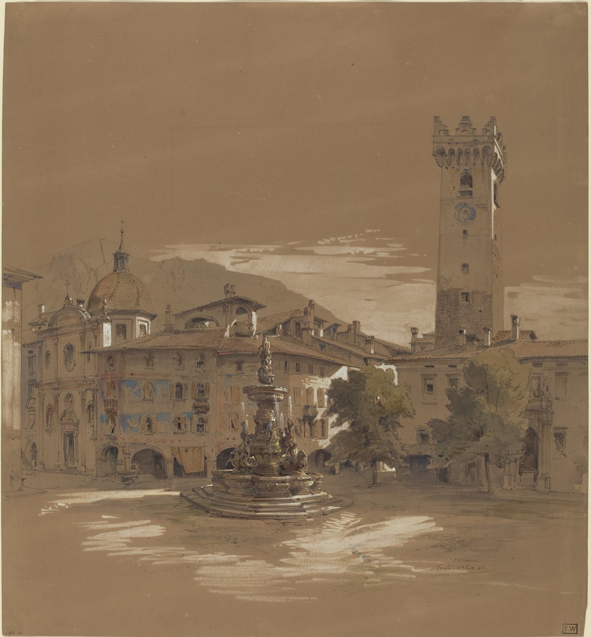 Utsikt över Trento av Albert Emil Kirchner