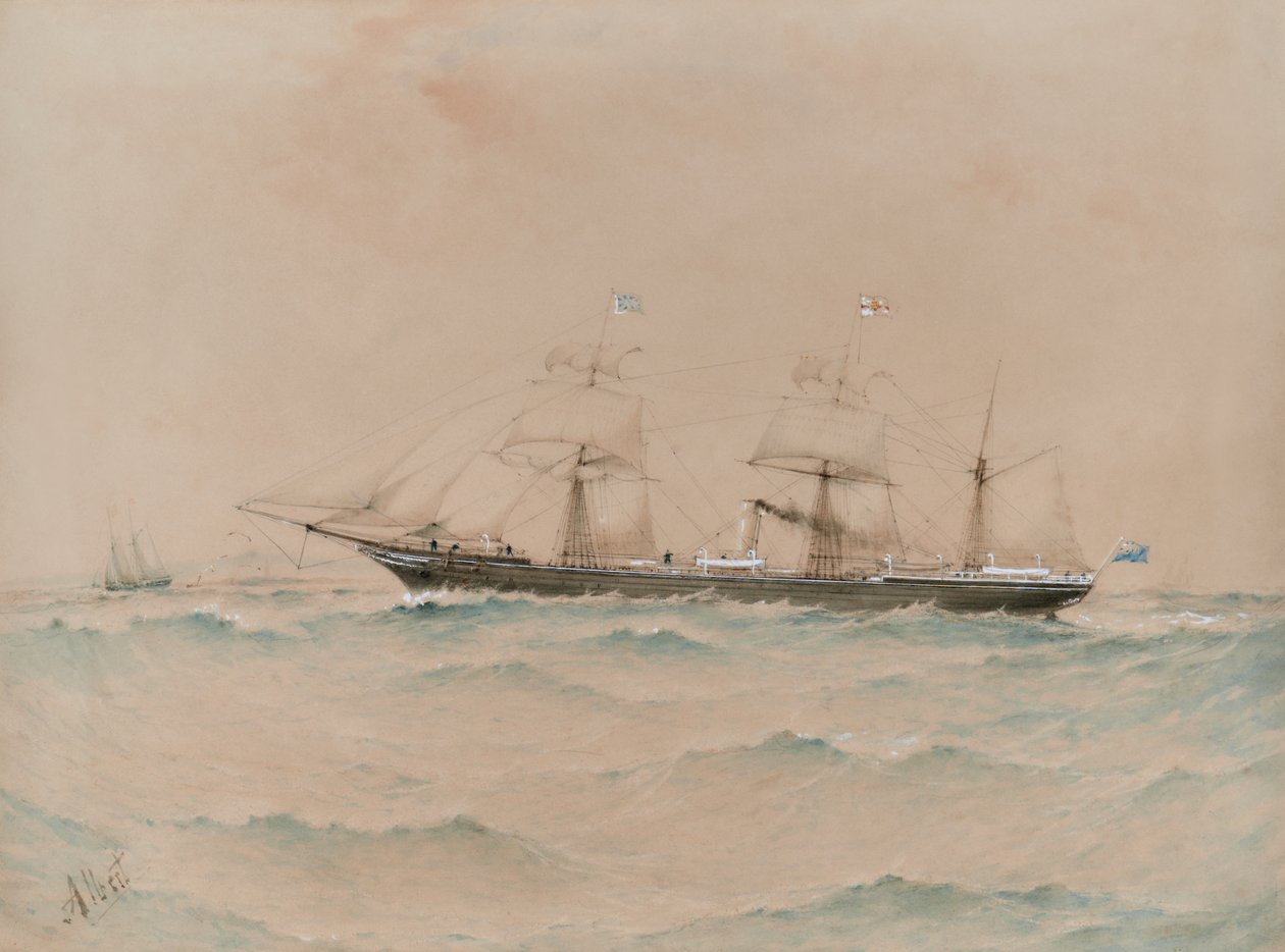 African Royal Mail Steamer, Lagos,  Dyson Weston befälhavare av Albert Ernest Markes
