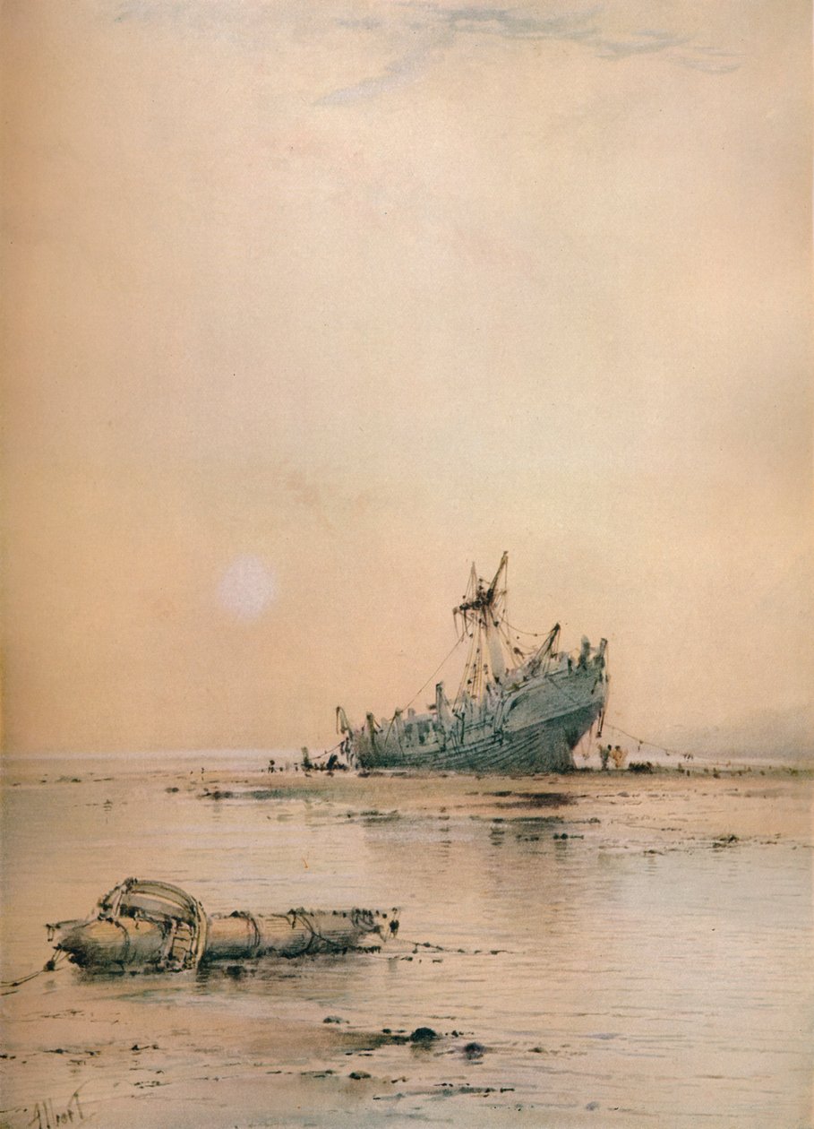 Lågvatten vid Leigh, c1899 av Albert Ernest Markes