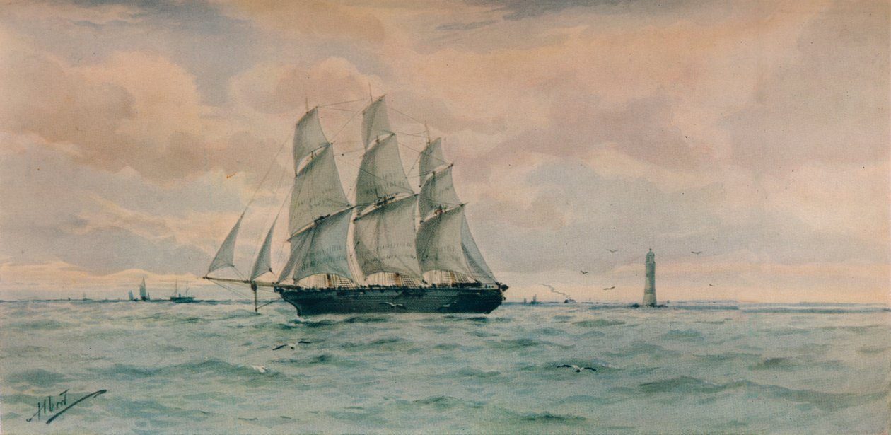 Havsbild, c1895 av Albert Ernest Markes