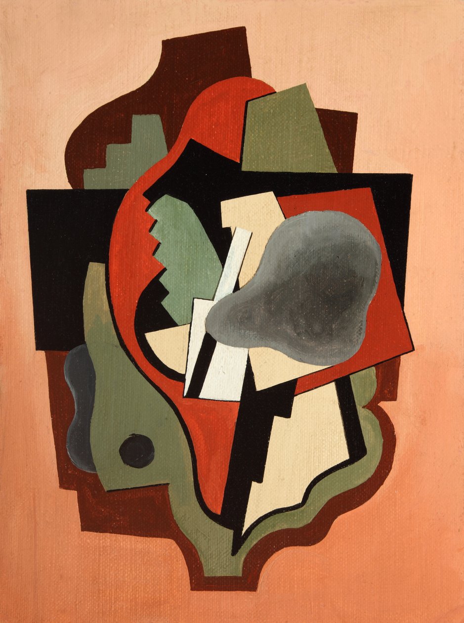Abstrakt komposition 1940 (olja på papp) av Albert Eugene Gallatin