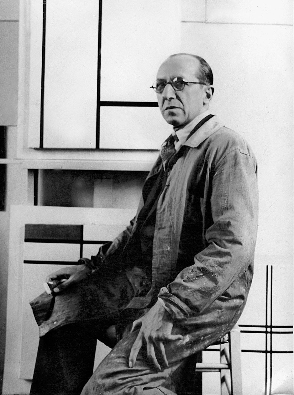 Piet Mondrian i sin studio på 26 avenue du Depart av Albert Eugene Gallatin
