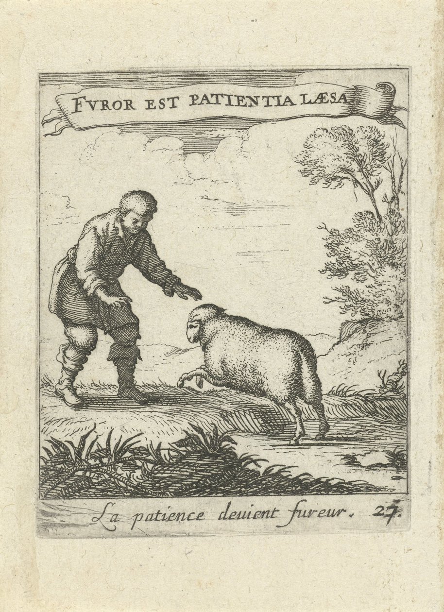Landskap med man och får Moraliserande kärleksemblem (serietitel) Devises et emblesmes d