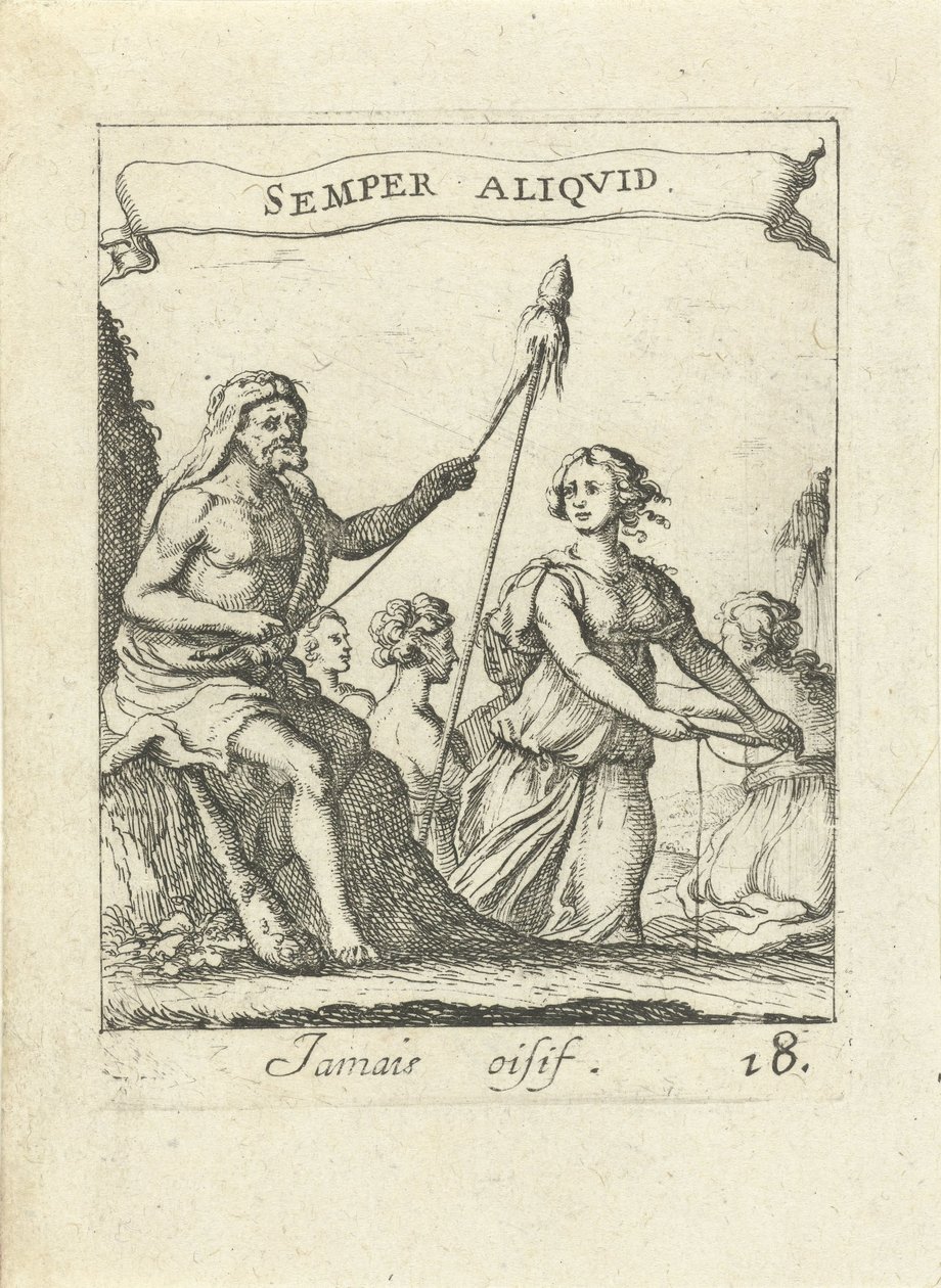 Spinnande Hercules Moraliserande kärleksemblem (serietitel) Devises et emblesmes d