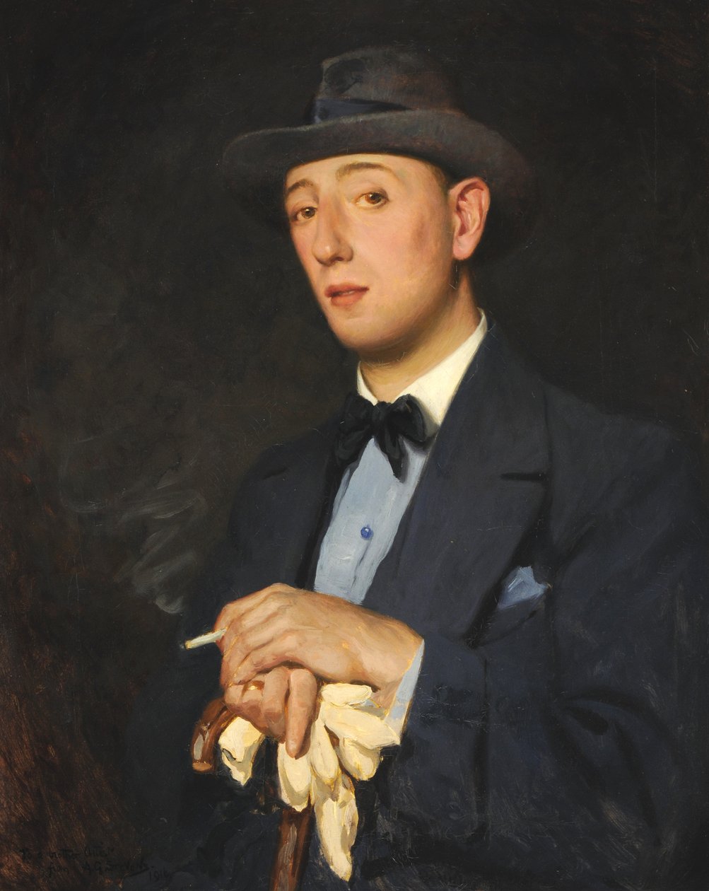 Porträtt av "Jimmy" James (Mr Ernest William James) av Albert George Stevens