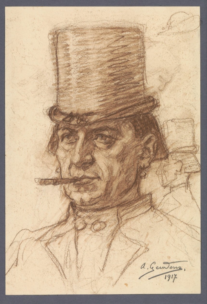 Porträtt av en okänd man av Albert Geudens (signed by artist)