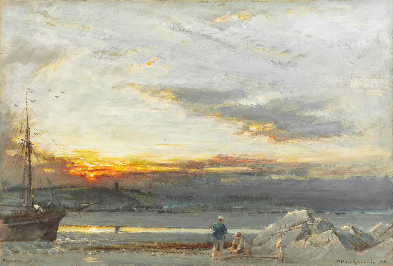 Appledore, N Devon av Albert Goodwin