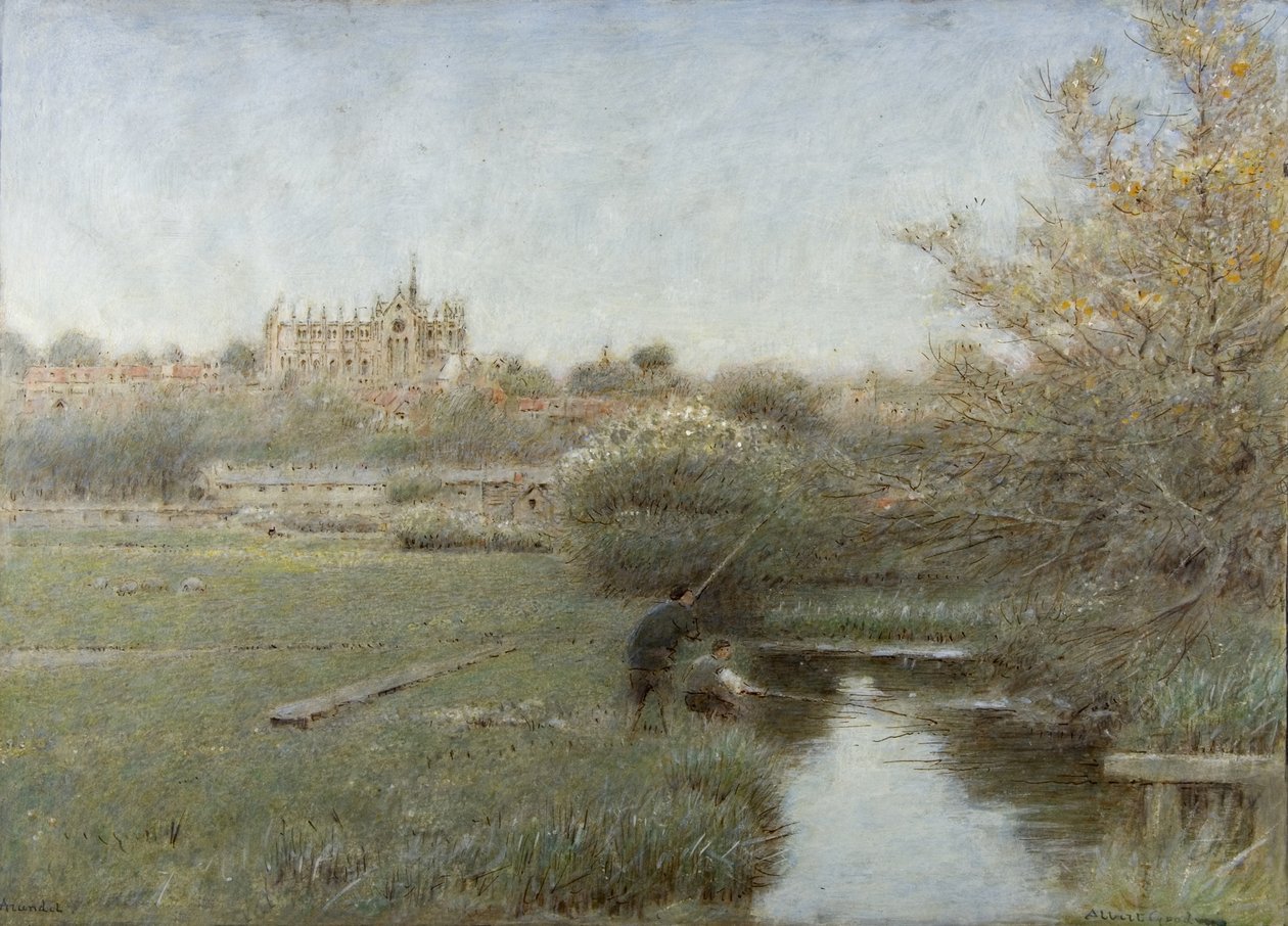 Arundel (akvarell, kroppsfärg, penna och bläck på papper) av Albert Goodwin