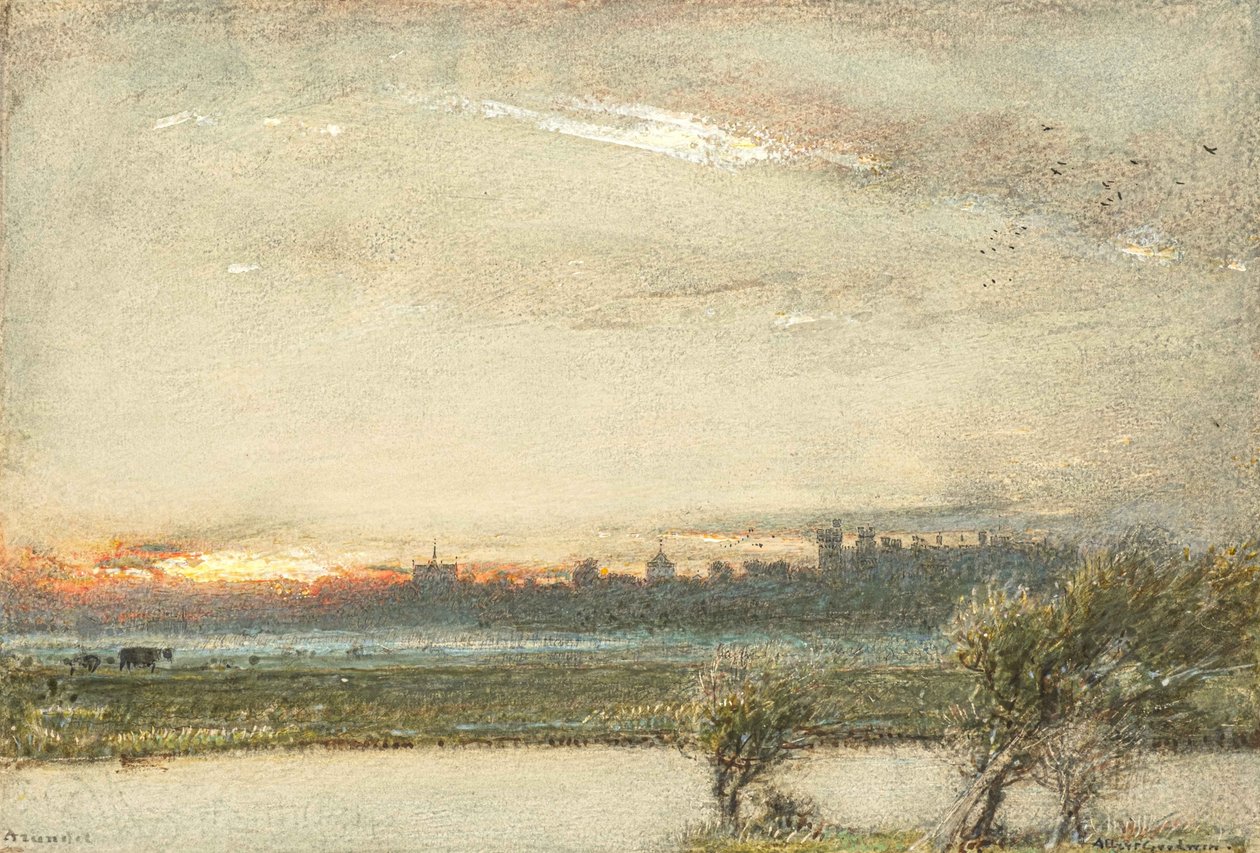 Arundel Castle, Sussex (akvarell) av Albert Goodwin