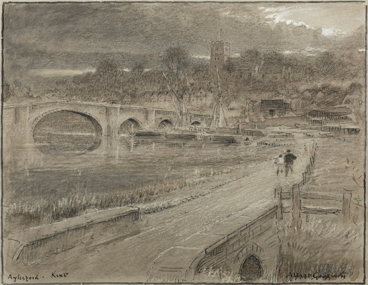 Aylesford, Kent (akvarell) av Albert Goodwin