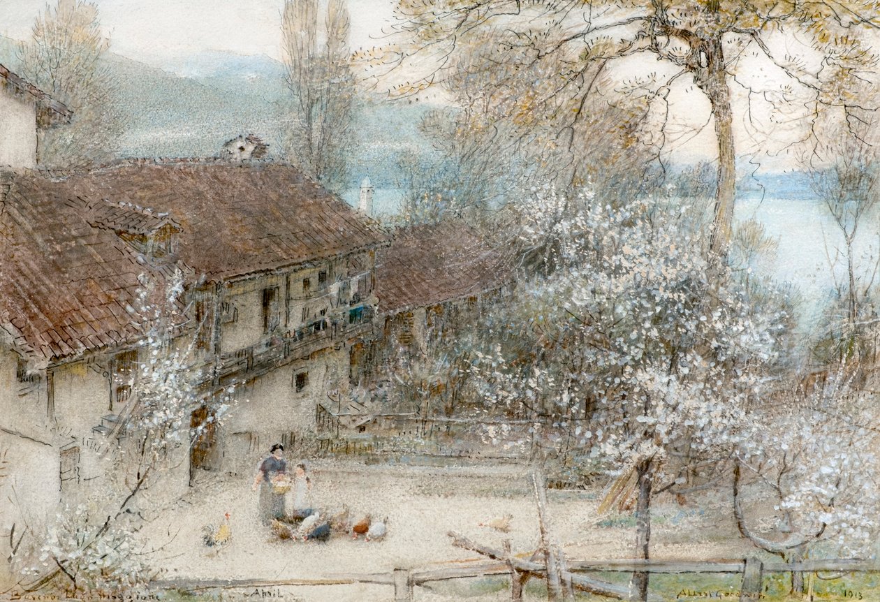 Baveno Lago Maggiore av Albert Goodwin