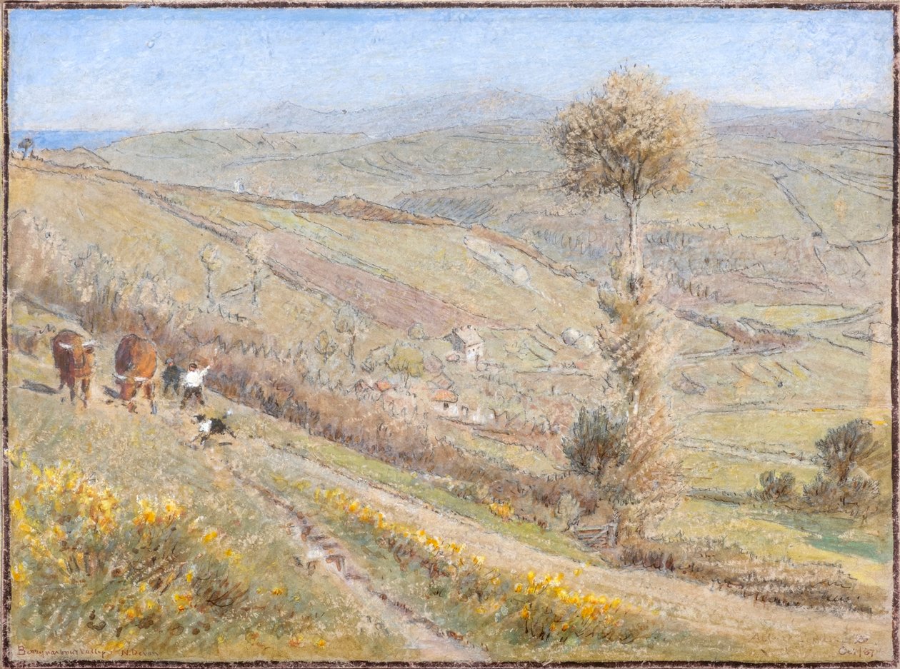 Berryharbour Valley, N.Devon av Albert Goodwin