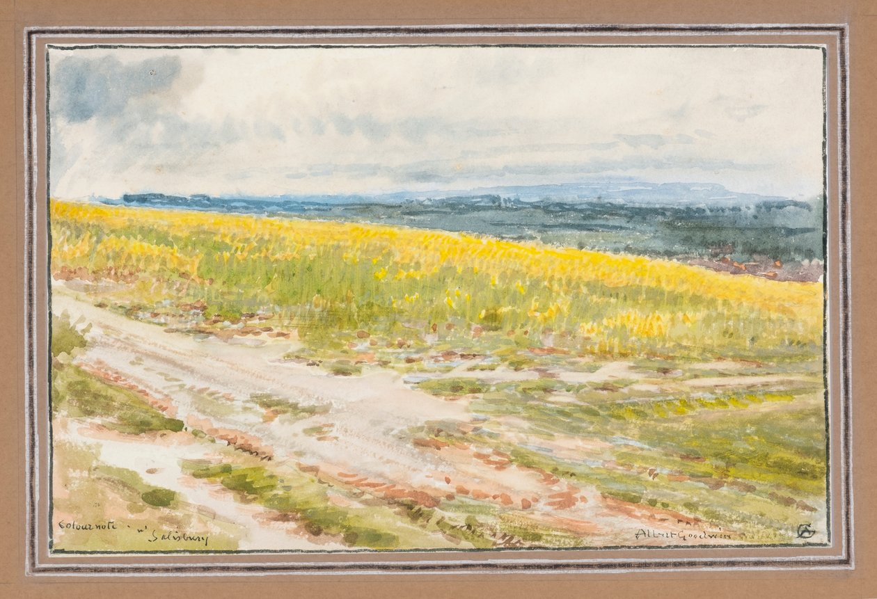 Färgteckning nr Salisbury (akvarell) av Albert Goodwin