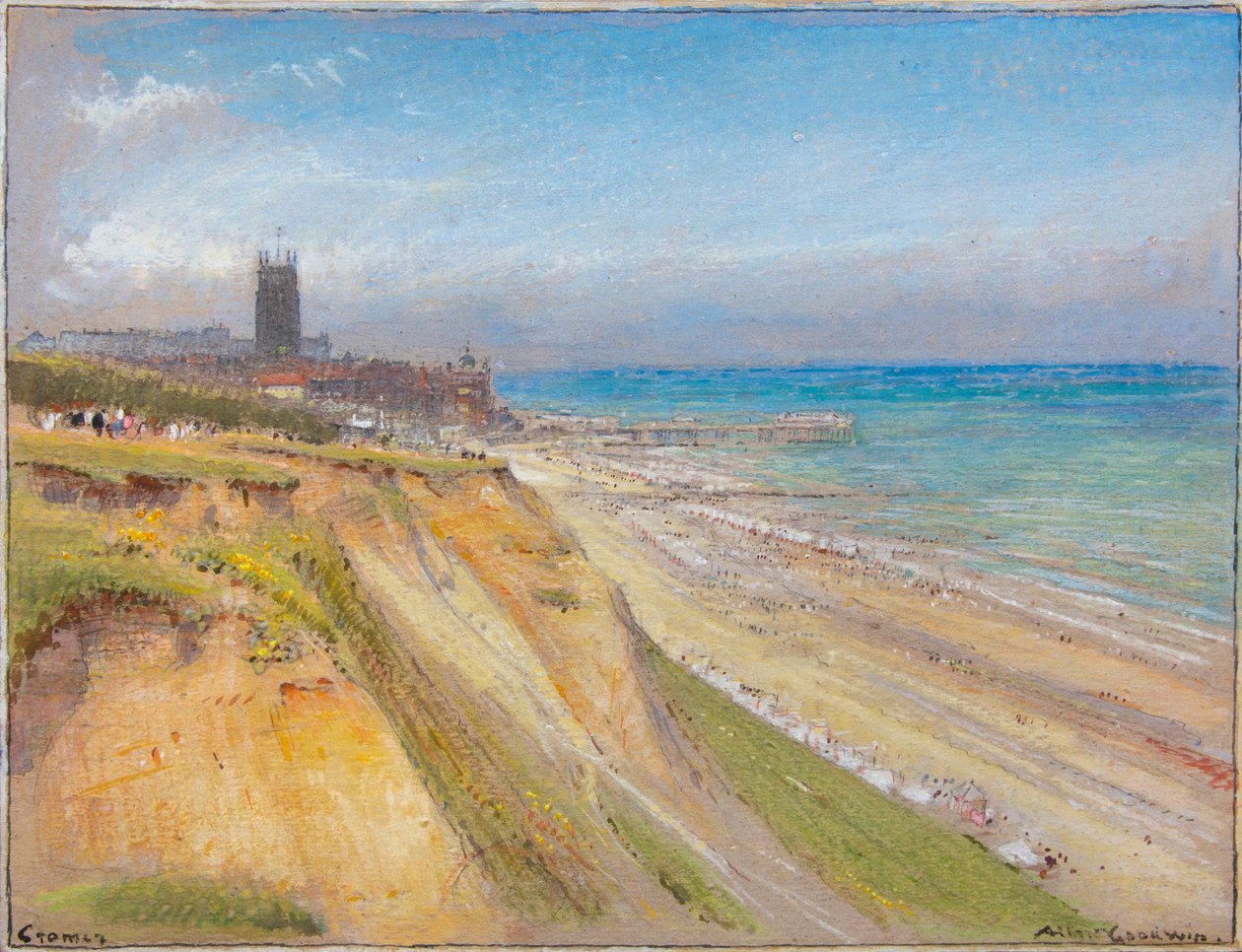 Cromer (akvarell med kroppsfärg och blyerts på tonat papper) av Albert Goodwin