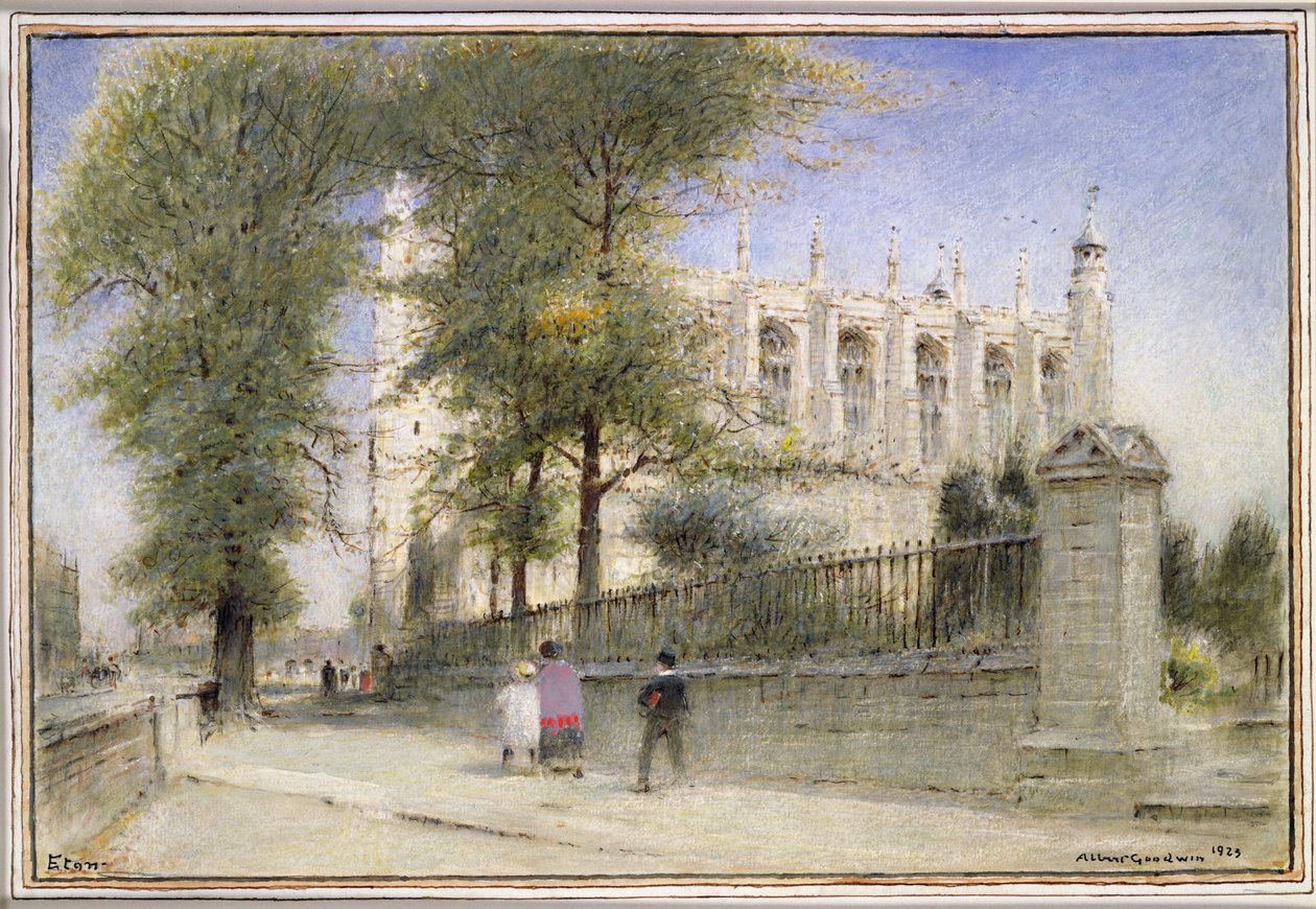 Eton College, Windsor, 1923 (wc och gouache) av Albert Goodwin