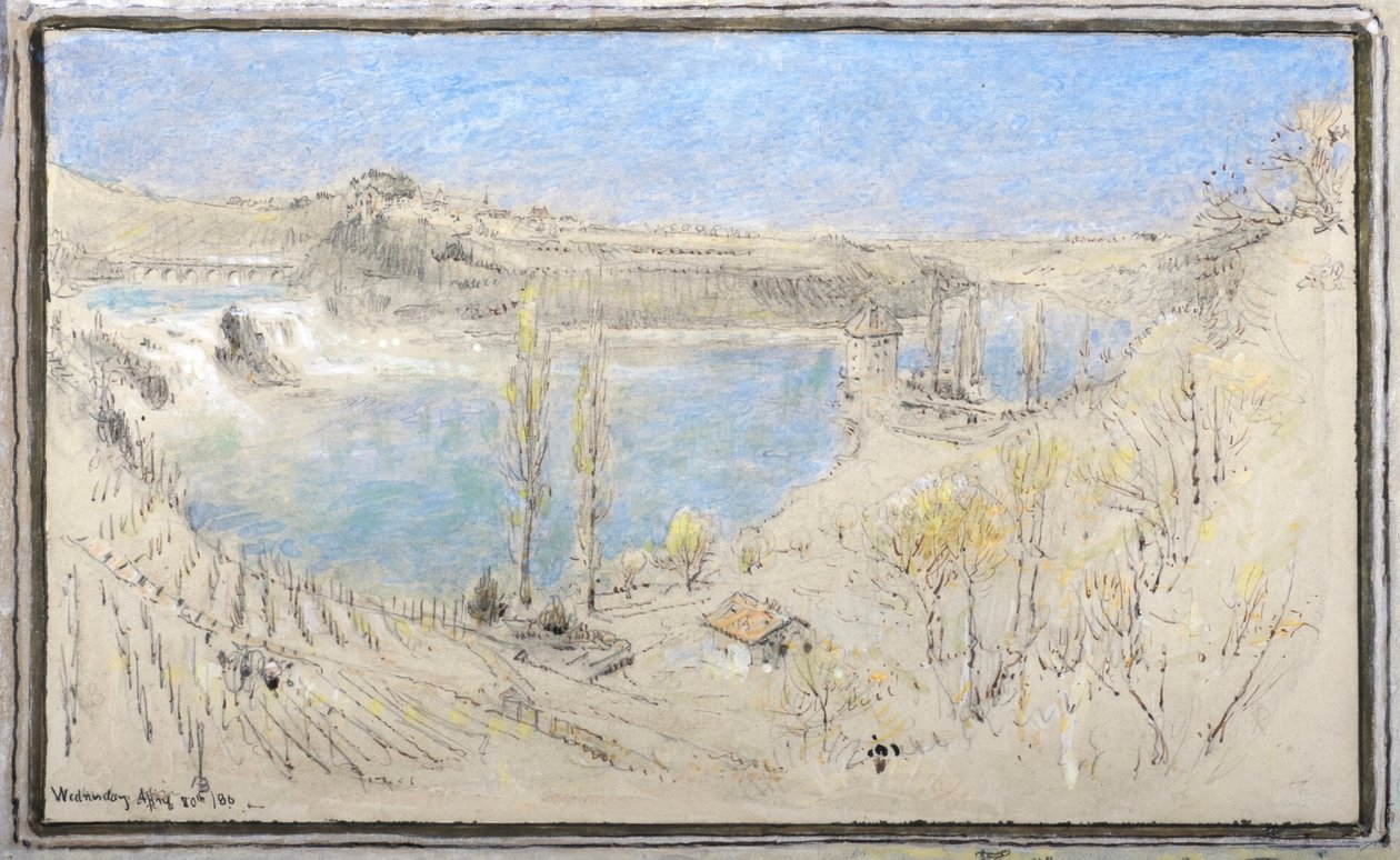 Fall vid floden Rhen av Albert Goodwin